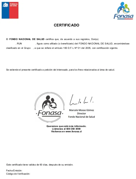 Certificado FONASA: Cómo comprobar si estás afiliado