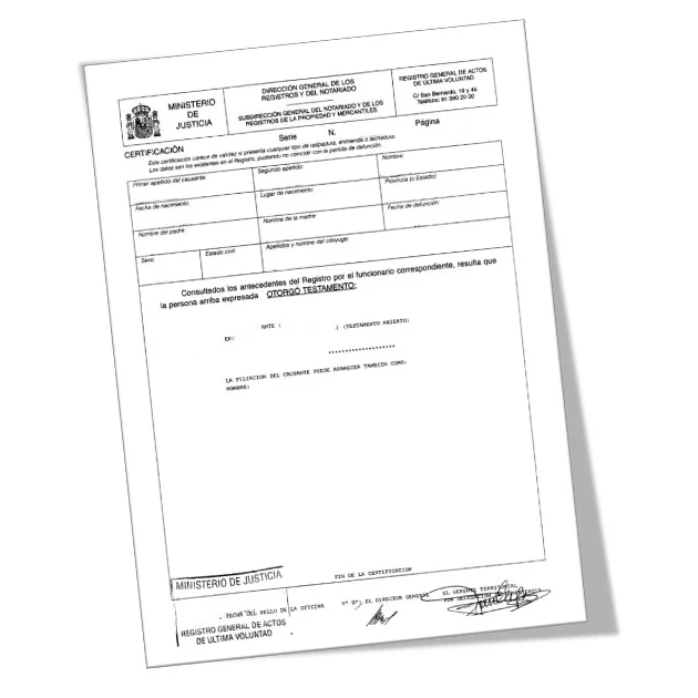 ¿Qué es el certificado de últimas voluntades?