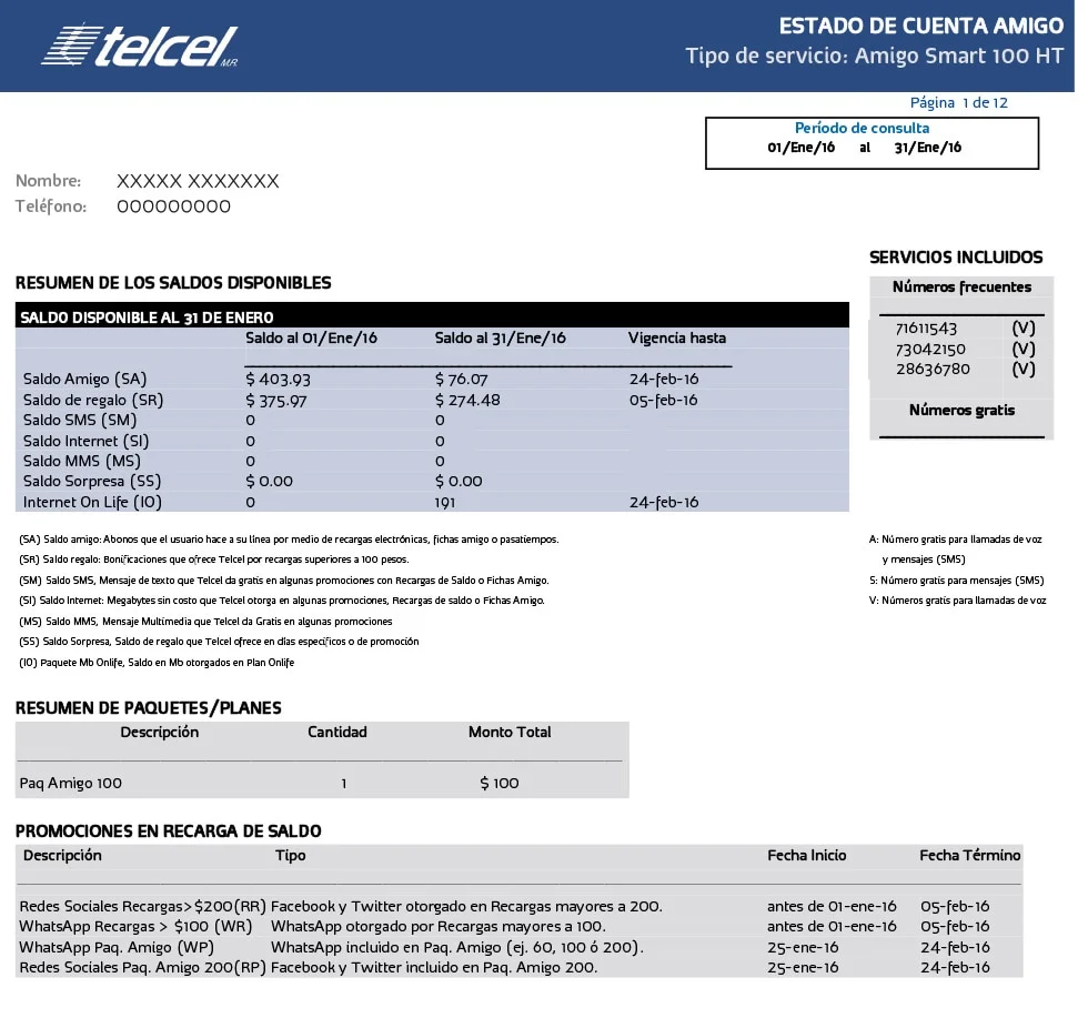 Conoce todos los detalles del estado de cuenta Telcel