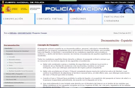 Requisitos para solicitar un pasaporte español