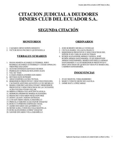 Requisitos completos del Estado de Cuenta Diners