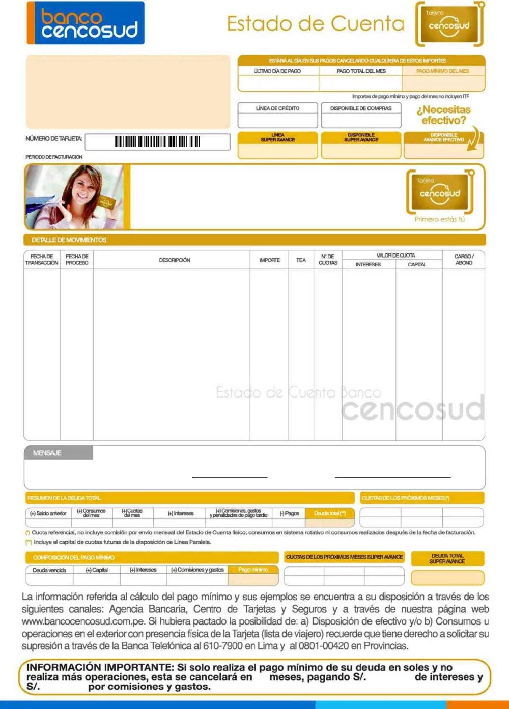 Conoce todo sobre el Estado de Cuenta de la Tarjeta Cencosud