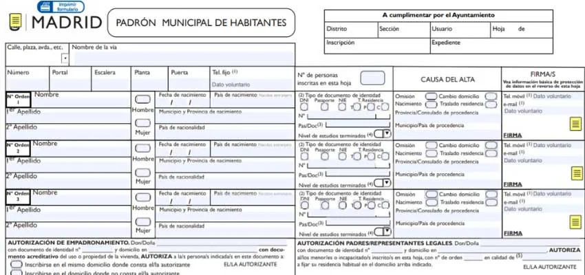 Requerimientos para solicitar un empadronamiento en Madrid