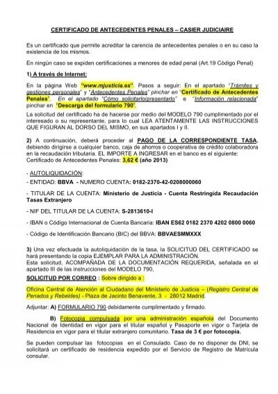 Antecedentes Penales en Madrid: gestiones y solicitud.