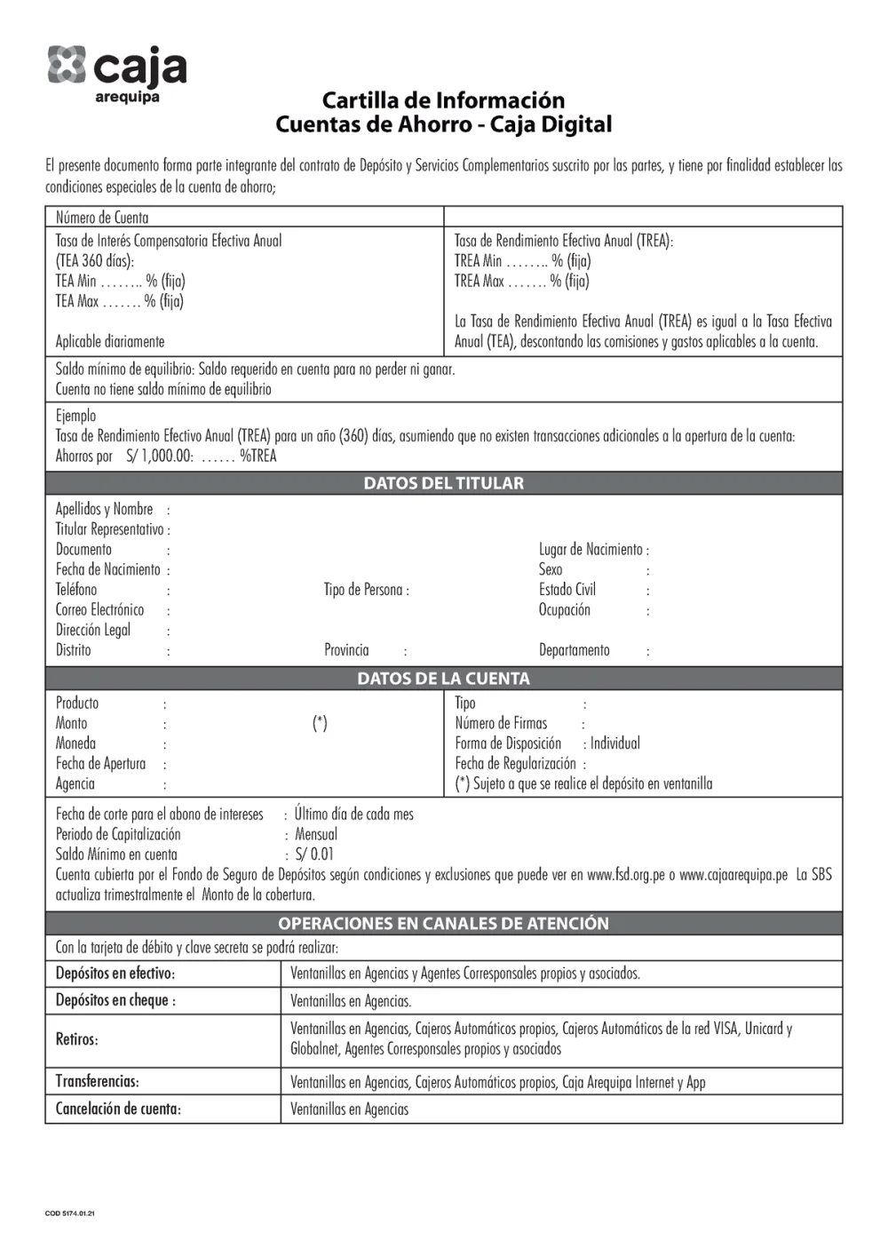 Requisitos para obtener el Estado de Cuenta de Caja Arequipa