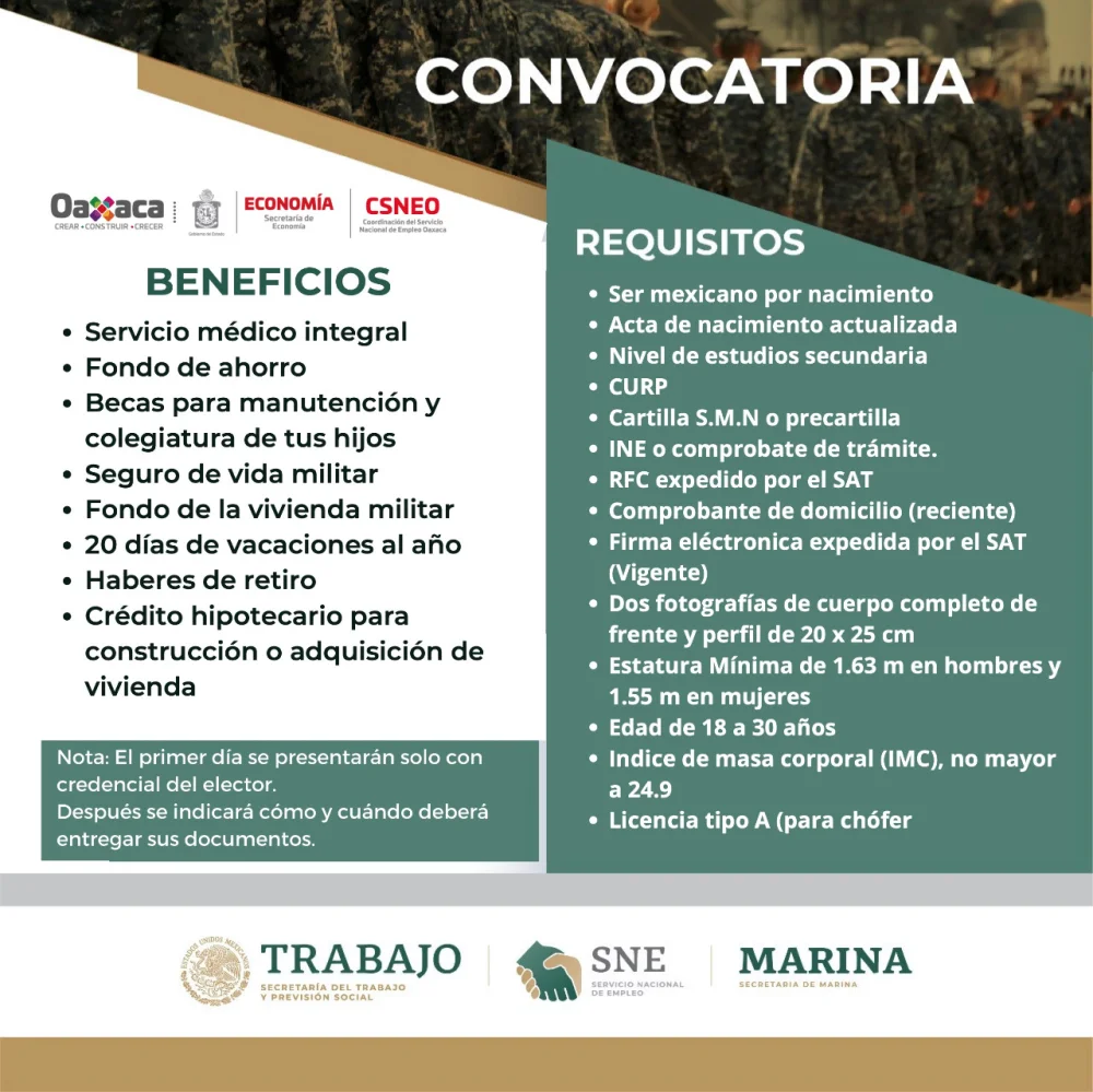 Requisitos de ingreso a la Marina Armada de México