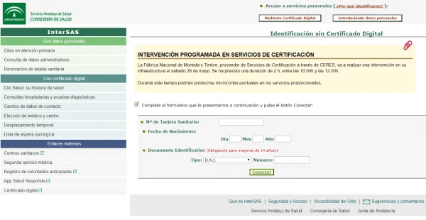 SAS: Solicitar Cita Previa en Servicio Andaluz de Salud