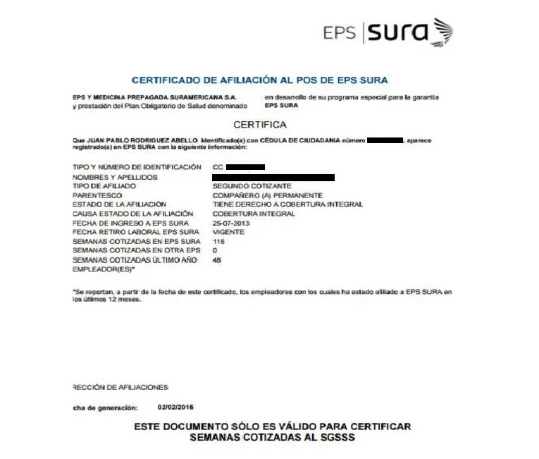 Cómo obtener la afiliación de Certificados SURA