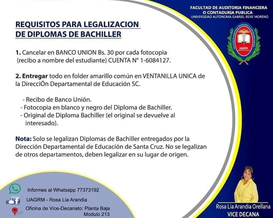 Requisitos para legalizar título de bachiller