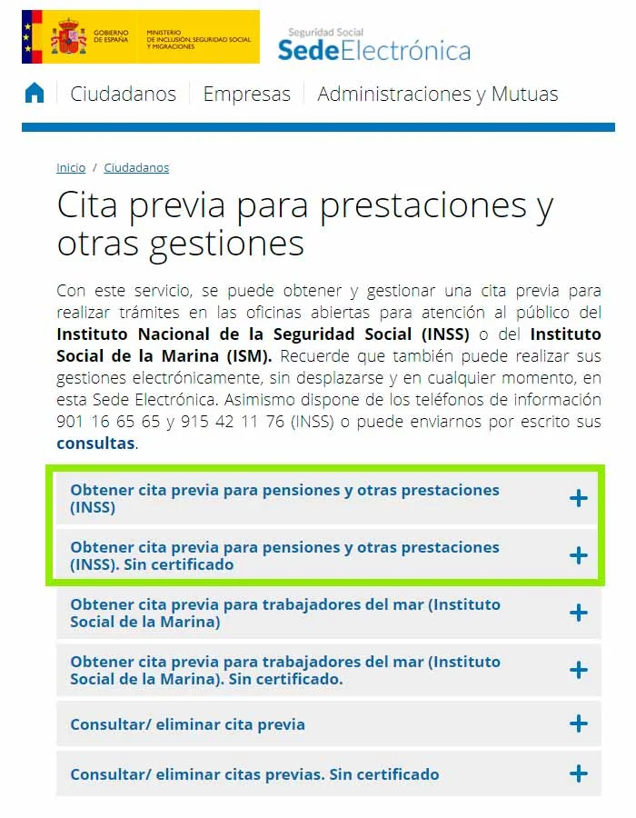 Cómo solicitar Cita previa Seguridad Social y tramitar prestaciones