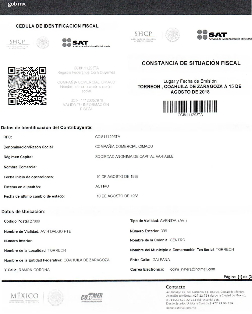 Estado De Cuenta Cimaco: Proceso De Registro