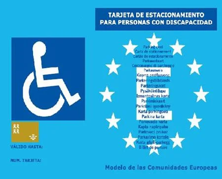 Tarjeta de Minusválido para Aparcamiento por Discapacidad