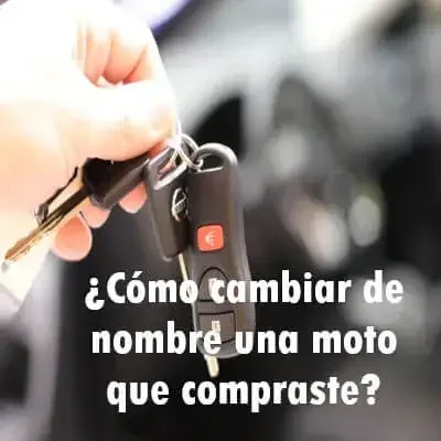 ¿Cómo cambiar de nombre una moto que compraste?