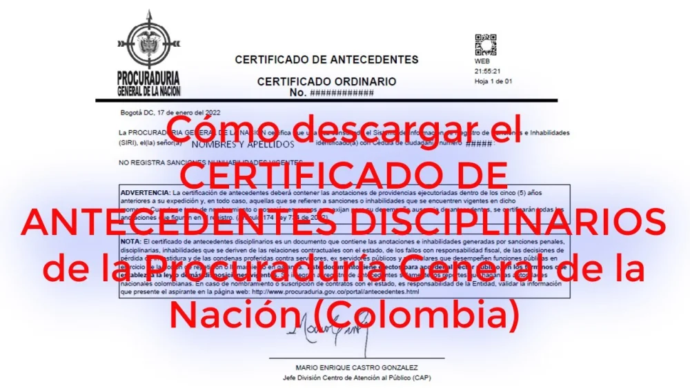Guía definitiva para obtener el certificado de antecedentes disciplinarios de la Procuraduría: ¡Sigue estos pasos simples!