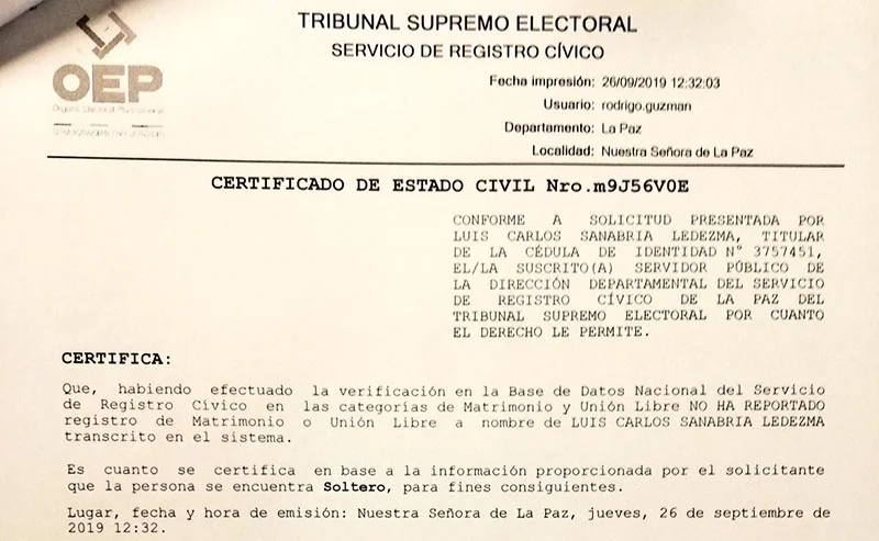 Guía completa: ¿Cómo obtener tu certificado de soltería en Bolivia fácilmente?
