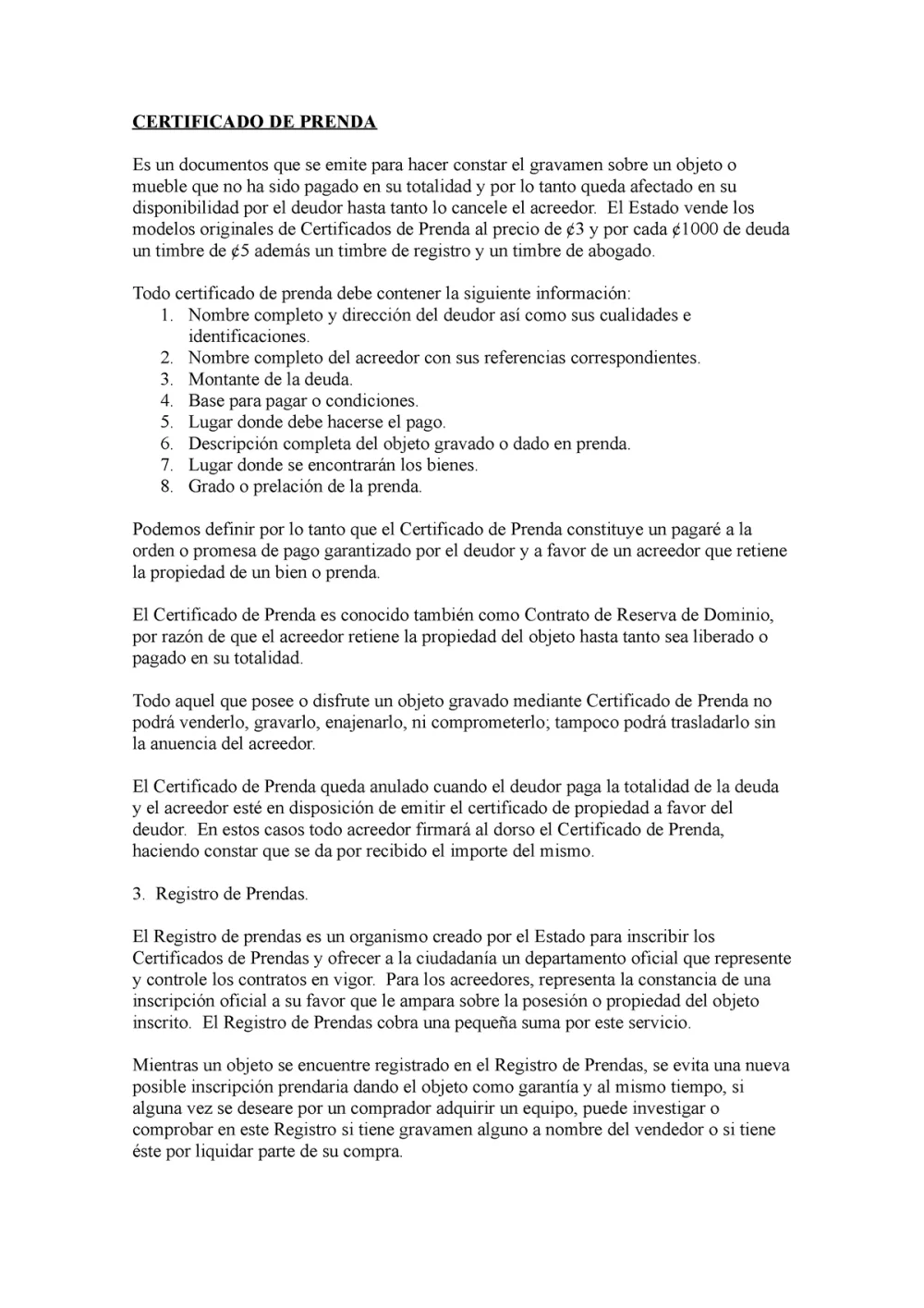 Guía completa: Cómo obtener un Certificado de No Inscripción en el Registro Nacional de Prendas