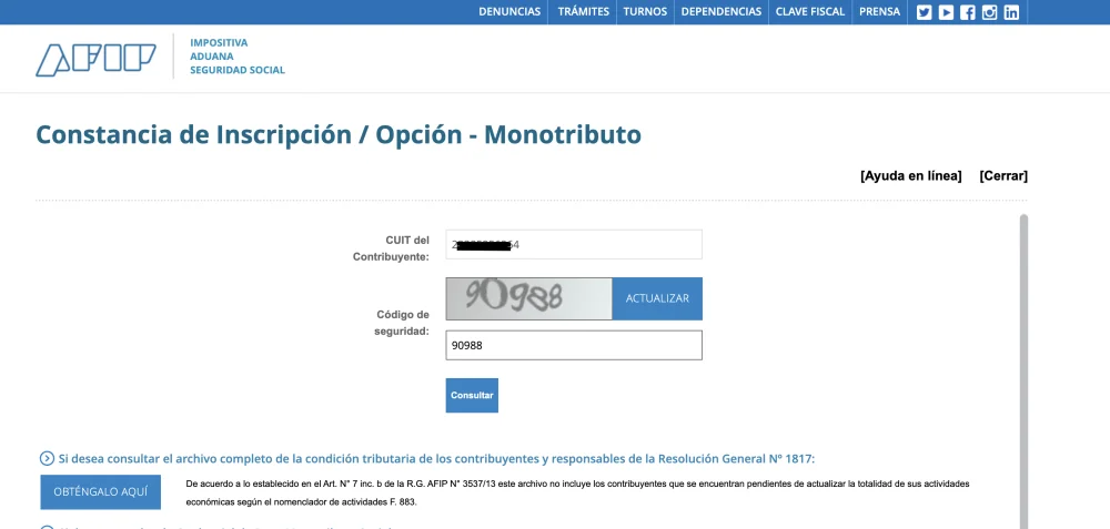 Guía completa para obtener tu certificado de inscripción en Monotributo en Argentina: ¡Sigue estos pasos!