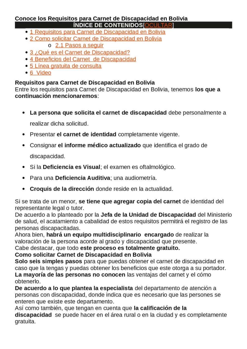 Todo lo que necesitas saber sobre los requisitos para obtener el certificado de discapacidad en Bolivia