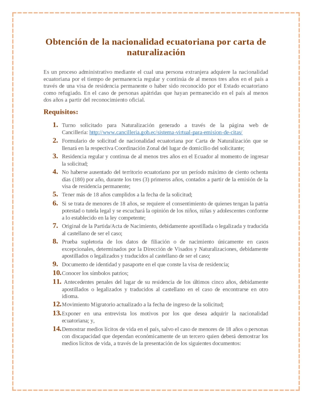 Descubre los requisitos imprescindibles para solicitar la ciudadanía ecuatoriana por naturalización en 2021