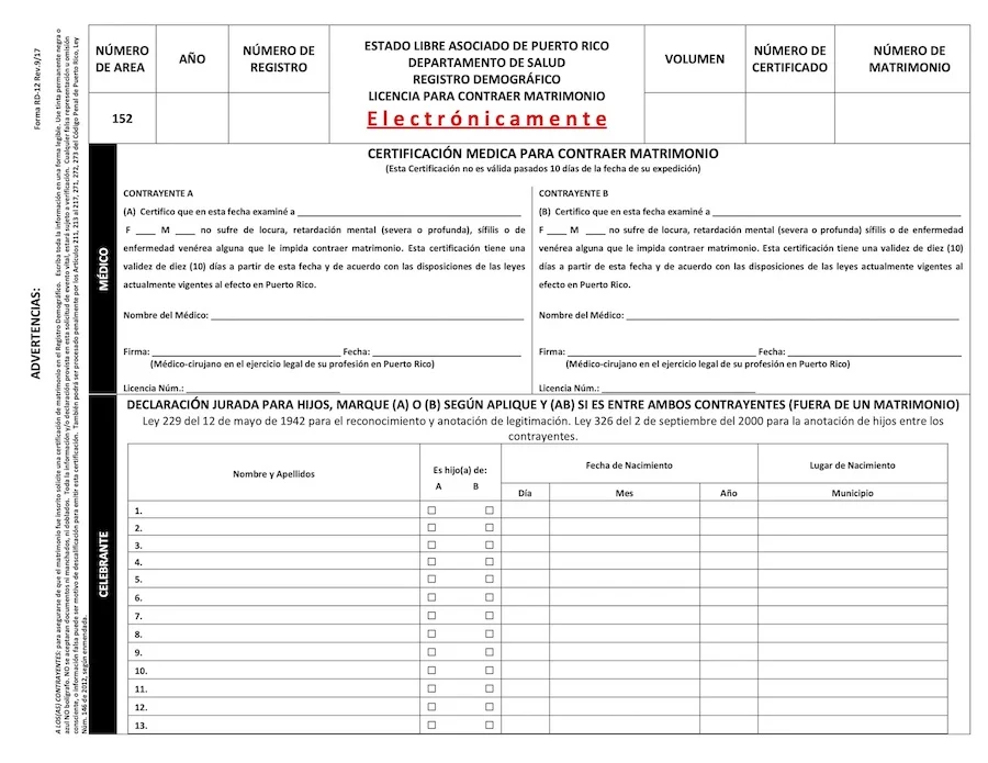 Todo lo que necesitas saber sobre los requisitos para solicitar licencia de matrimonio en Puerto Rico