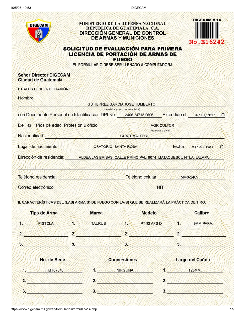 Guía completa: Solicitud de permiso para portar armas de fuego en Guatemala - Descubre los requisitos y el proceso detallado