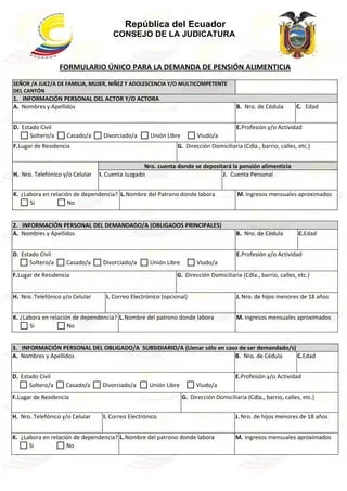 Guía completa: Trámite de solicitud de pensión alimenticia en Ecuador paso a paso