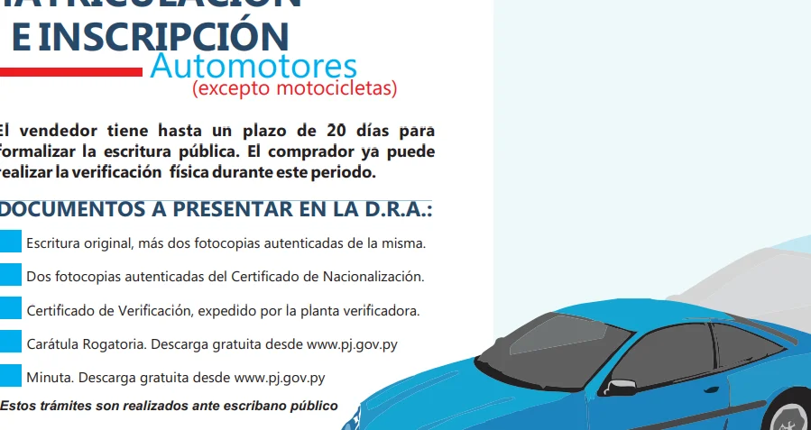 Guía completa: Transferencia de vehículo en Paraguay paso a paso